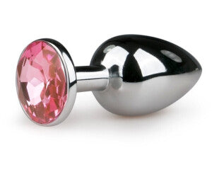 Scandals Metal Butt Plug with Crystal - Temperature Responsive Aluminium Plug